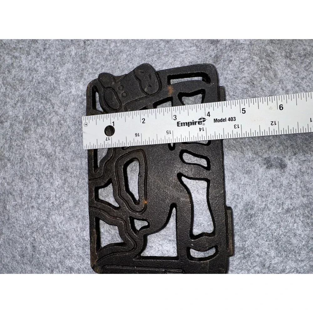 Old Mountain Cast Iron Cow Trivet Rustic Farmhouse Kitchen Decor Black 2011